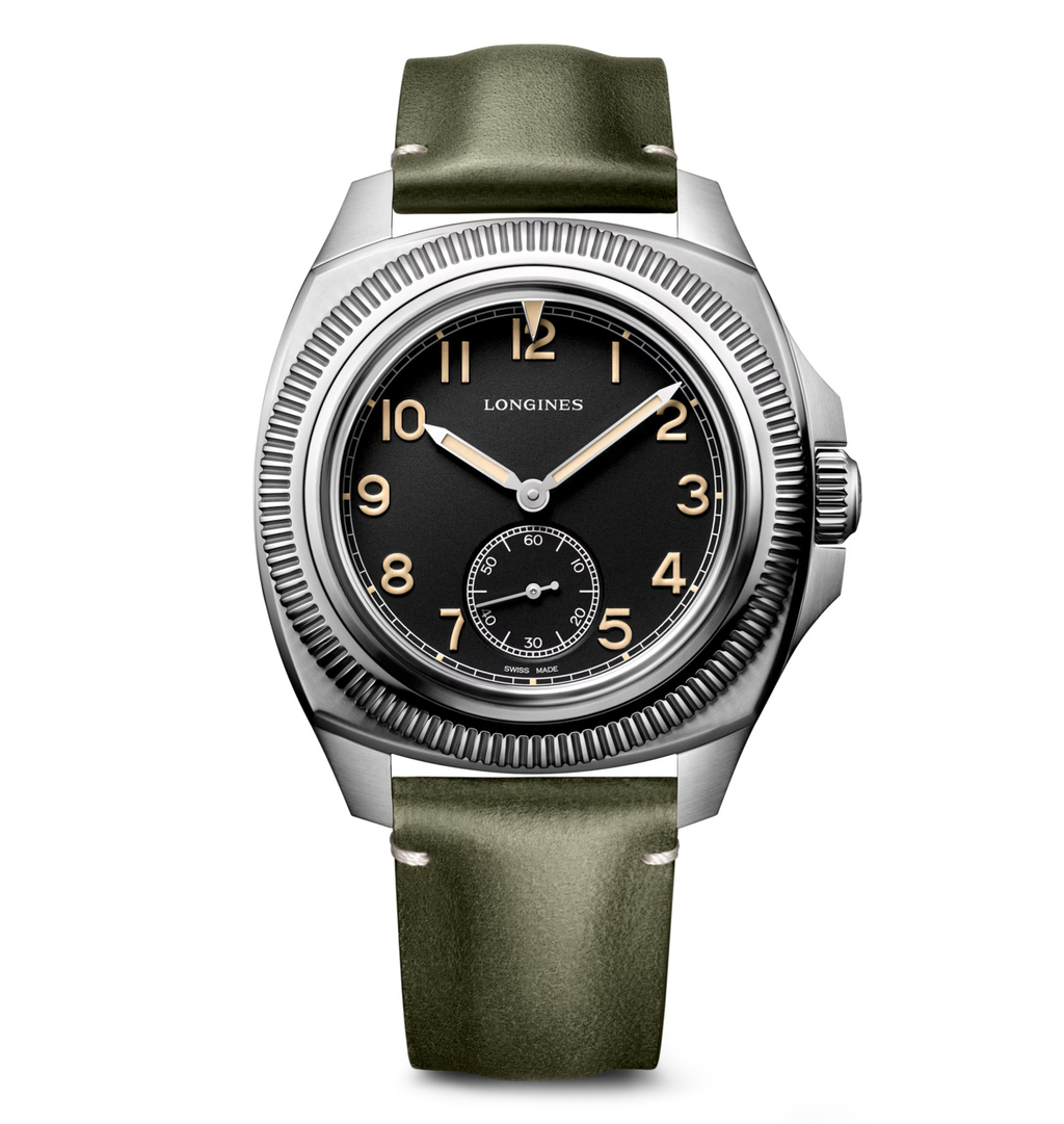 LNGS Pilot Majetek 43mm Watch with Green Leather Strap