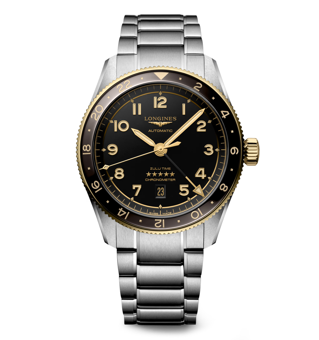 LNGS Spirit Zulu Time 42mm Watch with Stainless Steel Bracelet