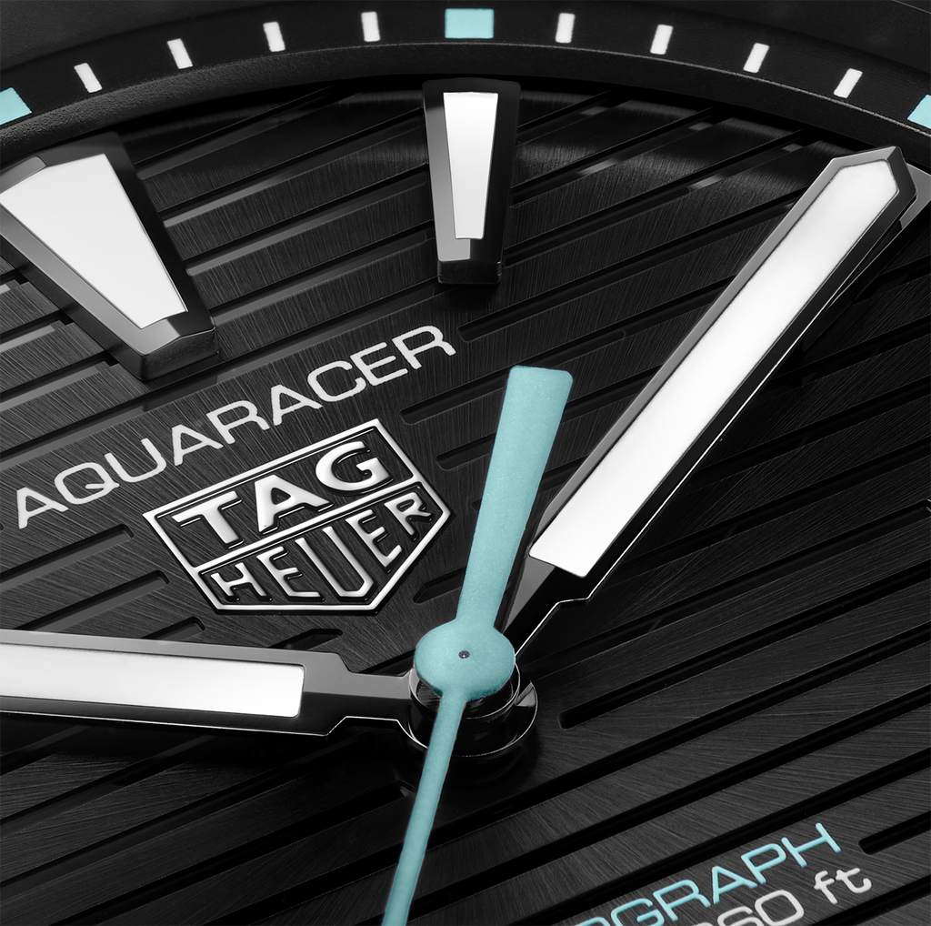 TGHR Aquaracer Professional 200 Solargraph Watch with Black Sunray Brushed Dial