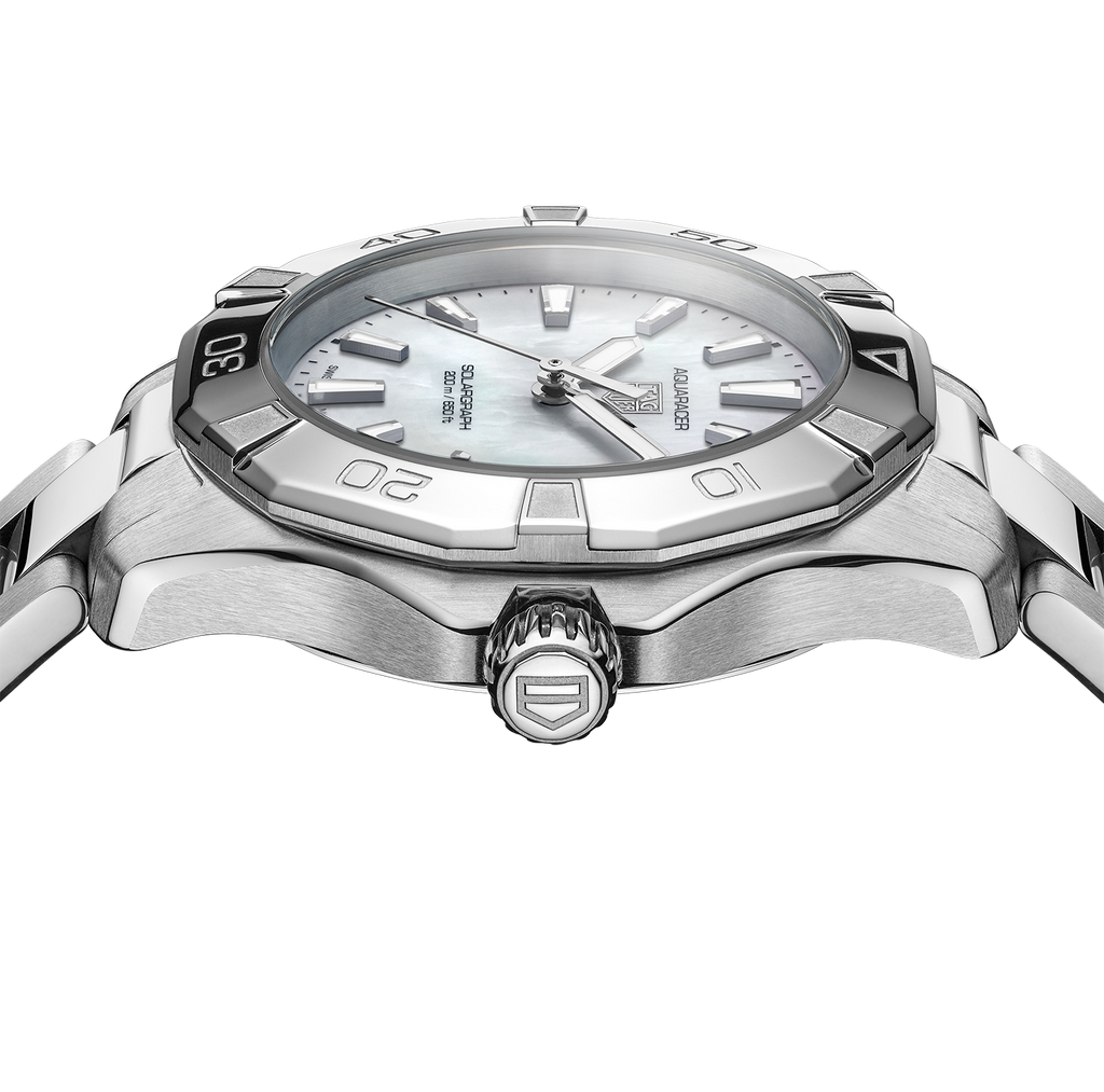 TGHR Aquaracer Professional 200 Solargraph Watch with Mother of Pearl Dial