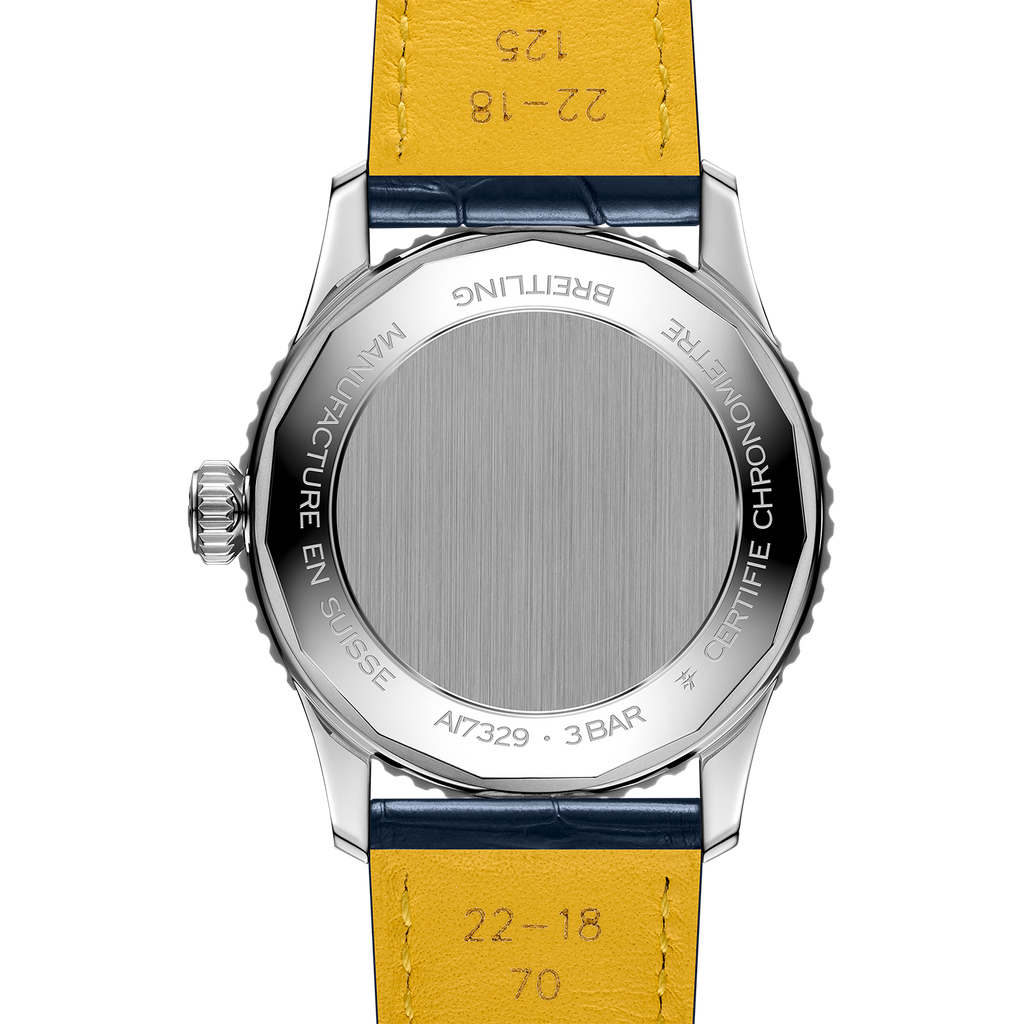 BRT Navitimer Automatic 41 Watch with Navy Leather Strap