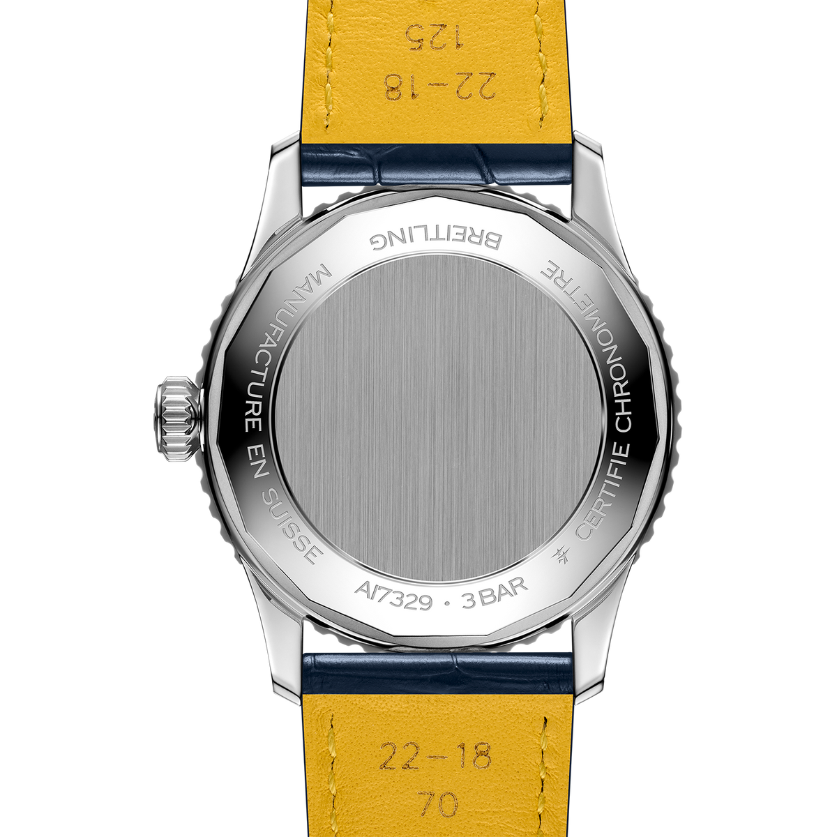 BRT Navitimer Automatic 41 Watch with Navy Leather Strap