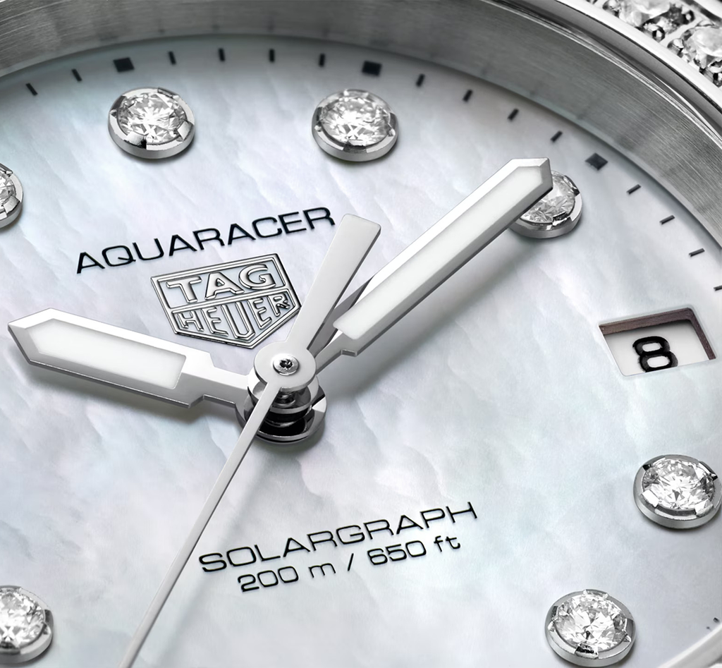 TGHR Aquaracer Professional 200 Solargraph Watch with Stainless Steel Bracelet
