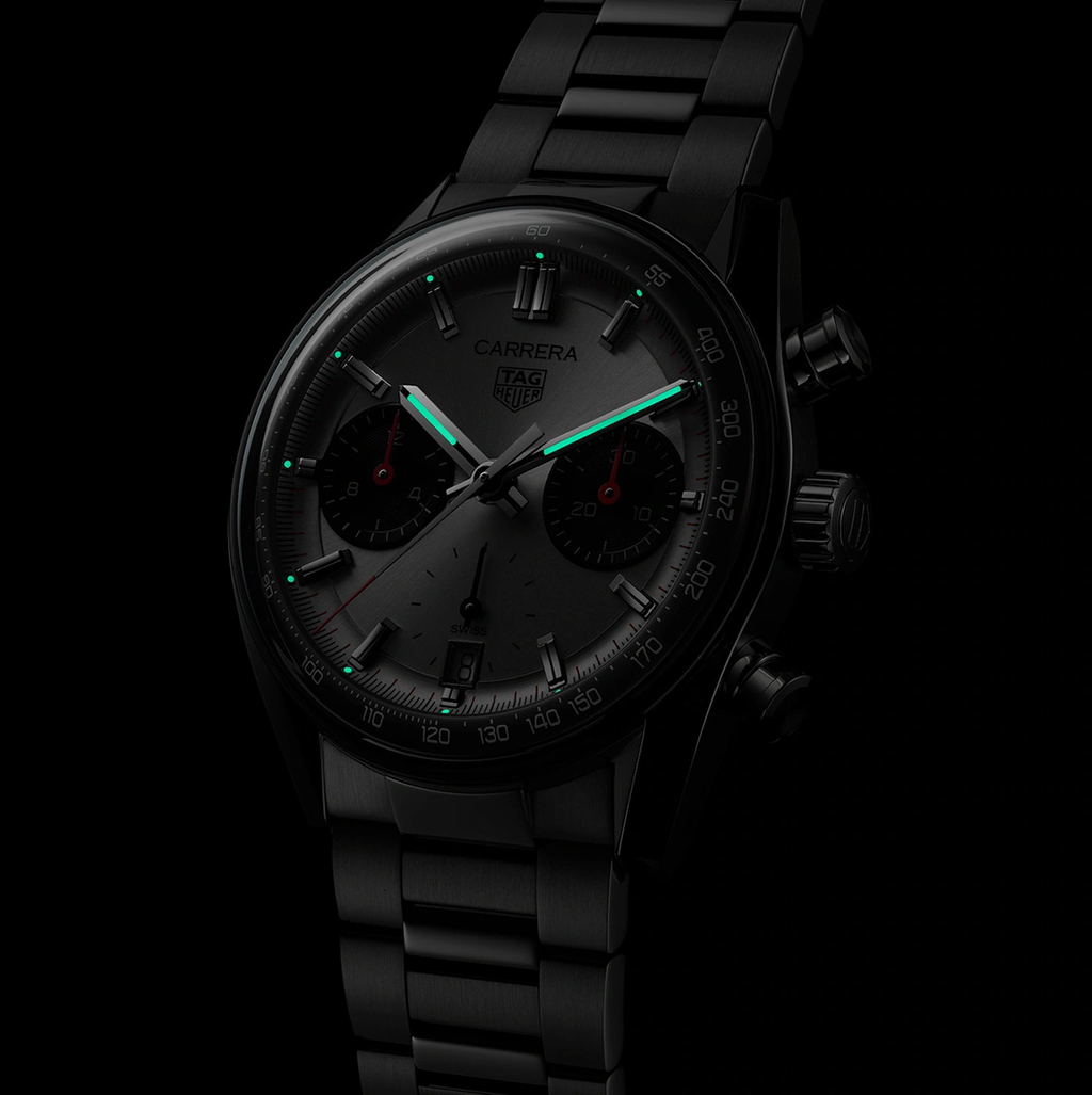 TGHR Carrera Chronograph Watch with Stainless Steel Bracelet