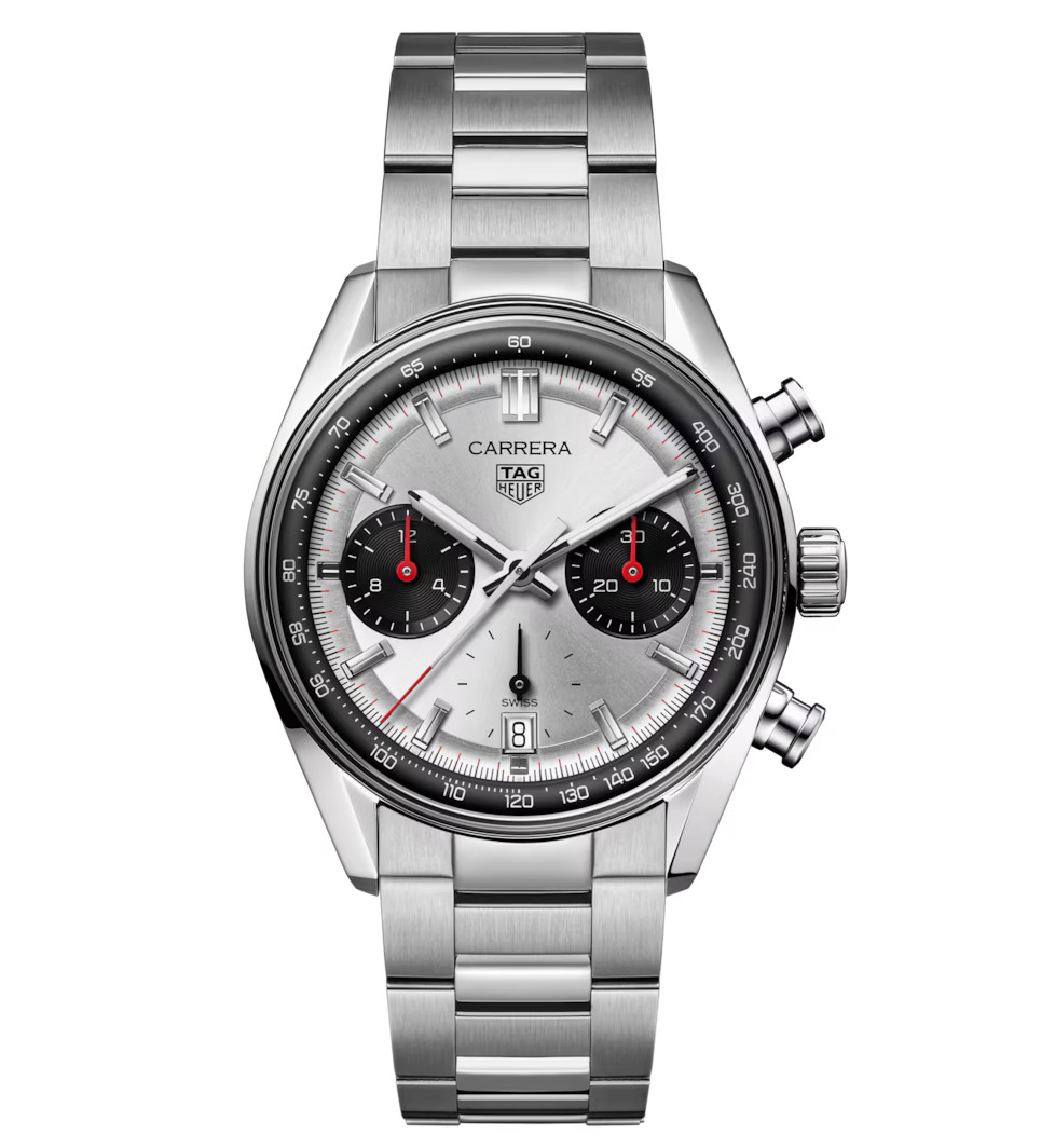 TGHR Carrera Chronograph Watch with Stainless Steel Bracelet