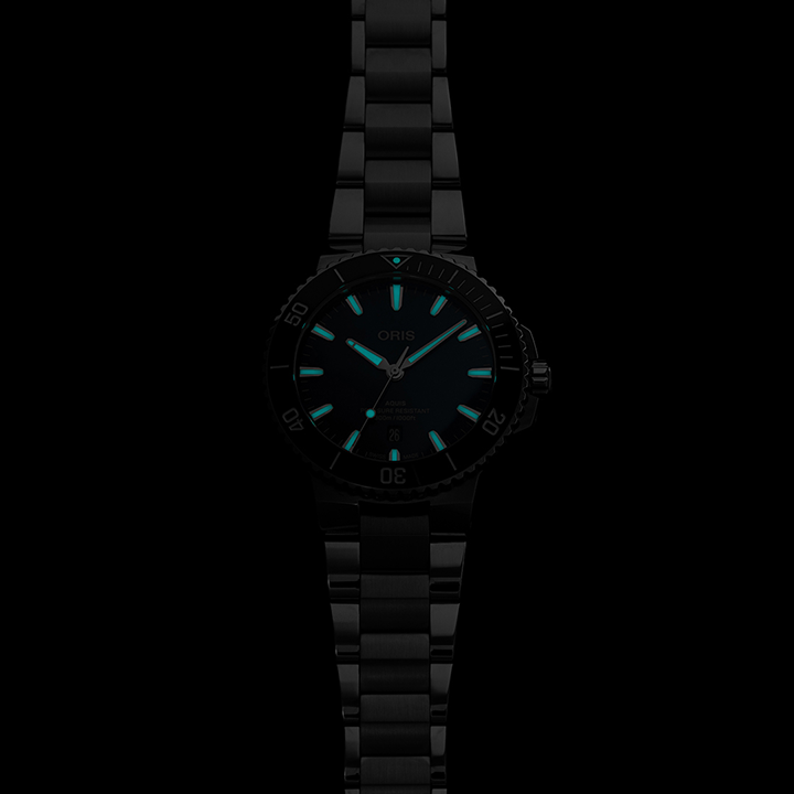 ORS Aquis Date Watch with Stainless Steel Bracelet, 43.50mm