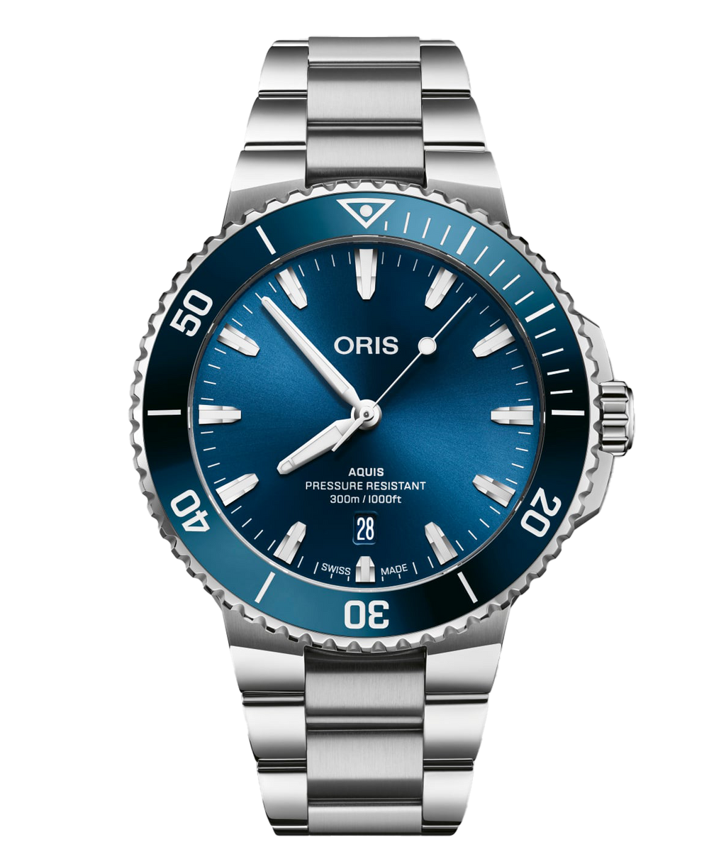 ORS Aquis Date Watch with Stainless Steel Bracelet, 43.50mm