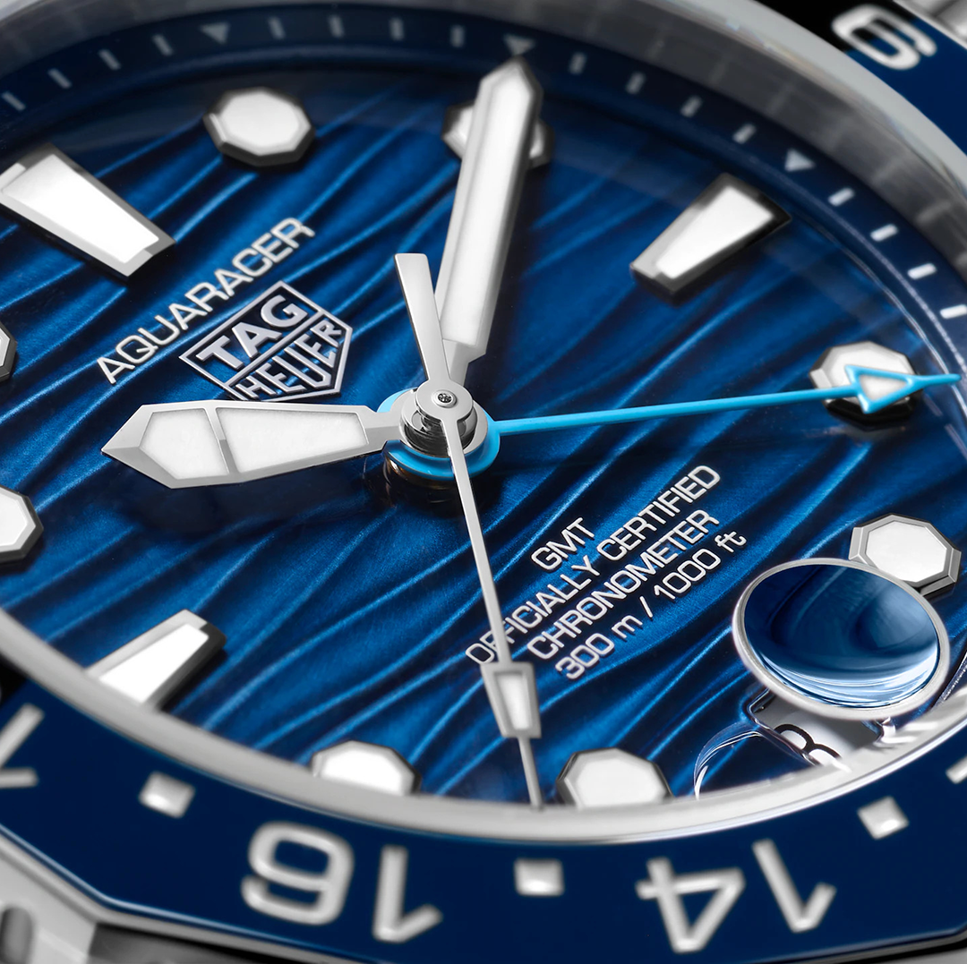 TGHR Aquaracer Professional 300 GMT Watch with Blue Dial