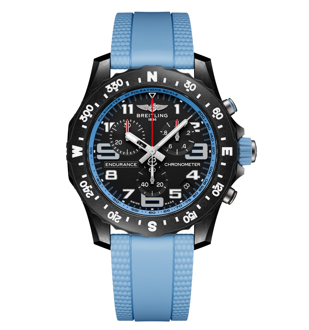 BRT Endurance Pro 44 Watch with Light Blue Strap