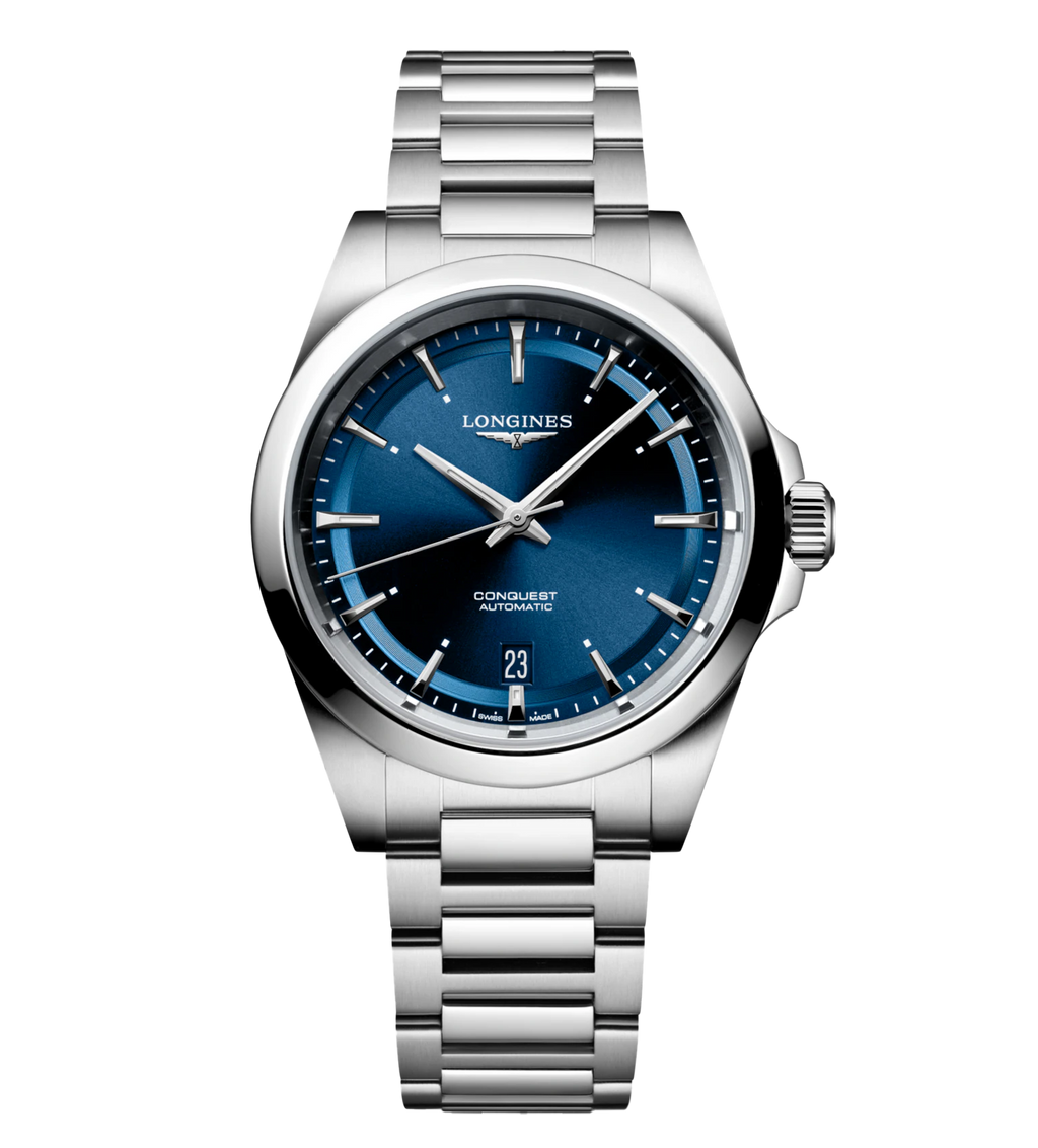 LNGS Conquest 38mm Watch with Stainless Steel Bracelet