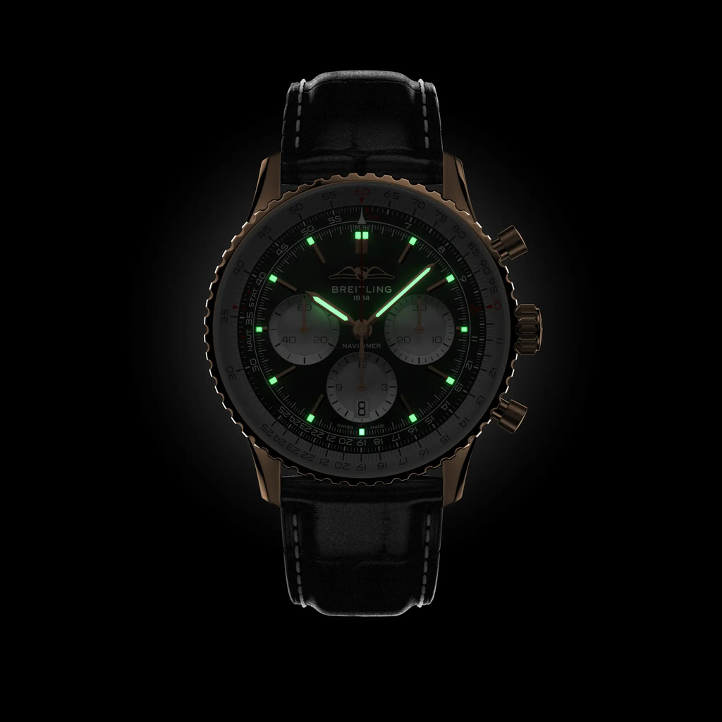 BRT Navitimer B01 Chronograph 43 Watch with Black Dial