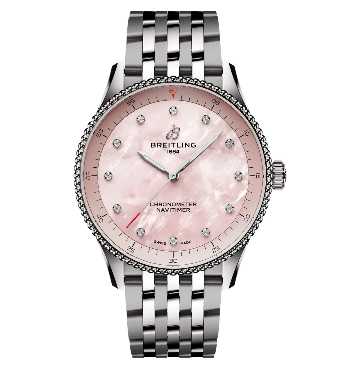 BRT Navitimer 32 Watch with Pink Dial