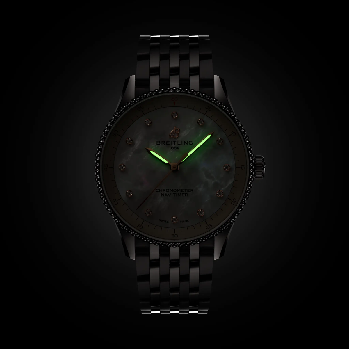 BRT Navitimer 32 Watch with Mother of Pearl Dial