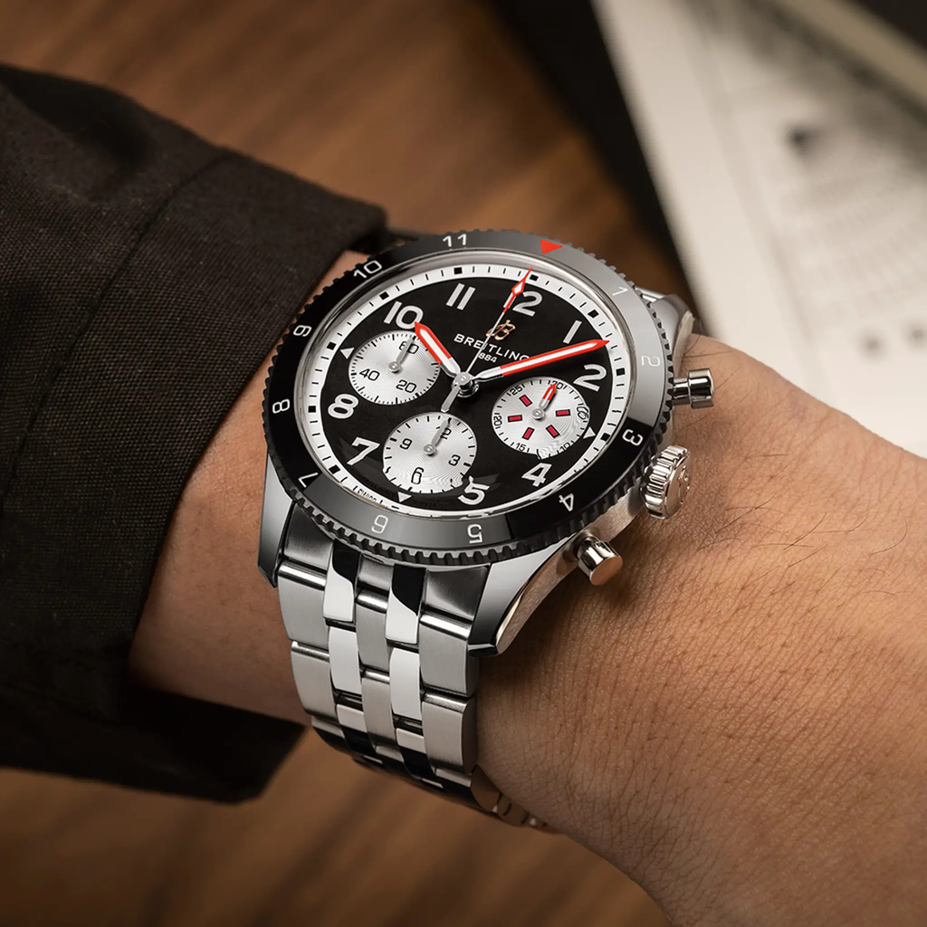BRT Classic AVI Chronograph 42 Mosquito Watch with Stainless Steel Bracelet