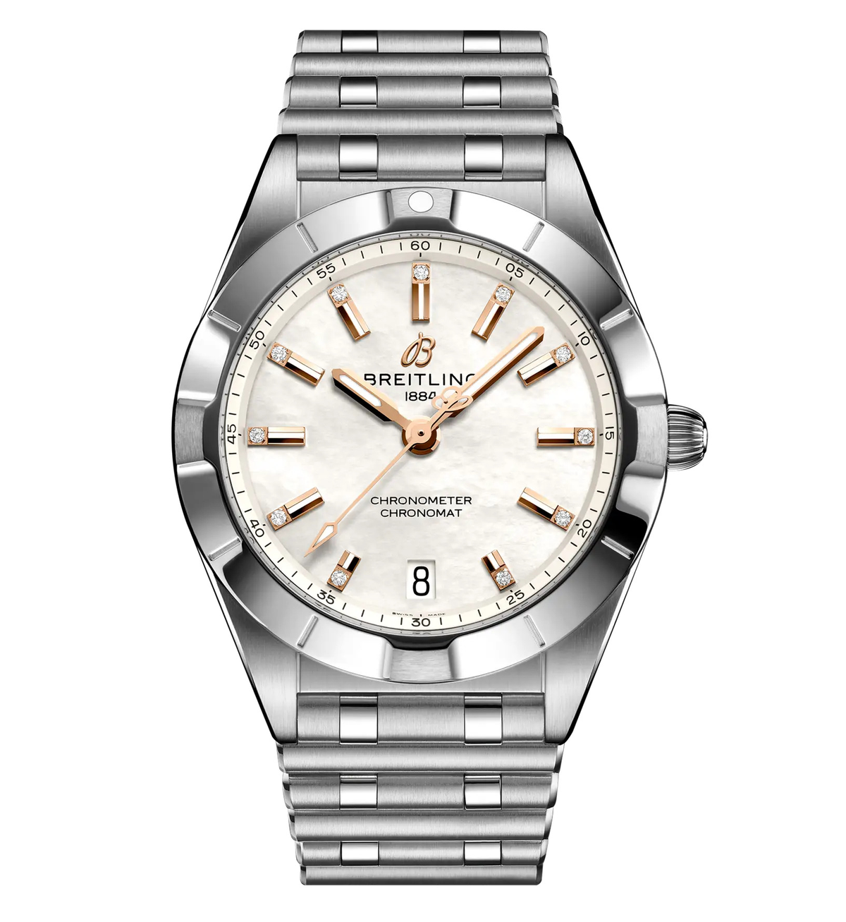 BRT Chronomat 32 Watch with Mother of Pearl Dial