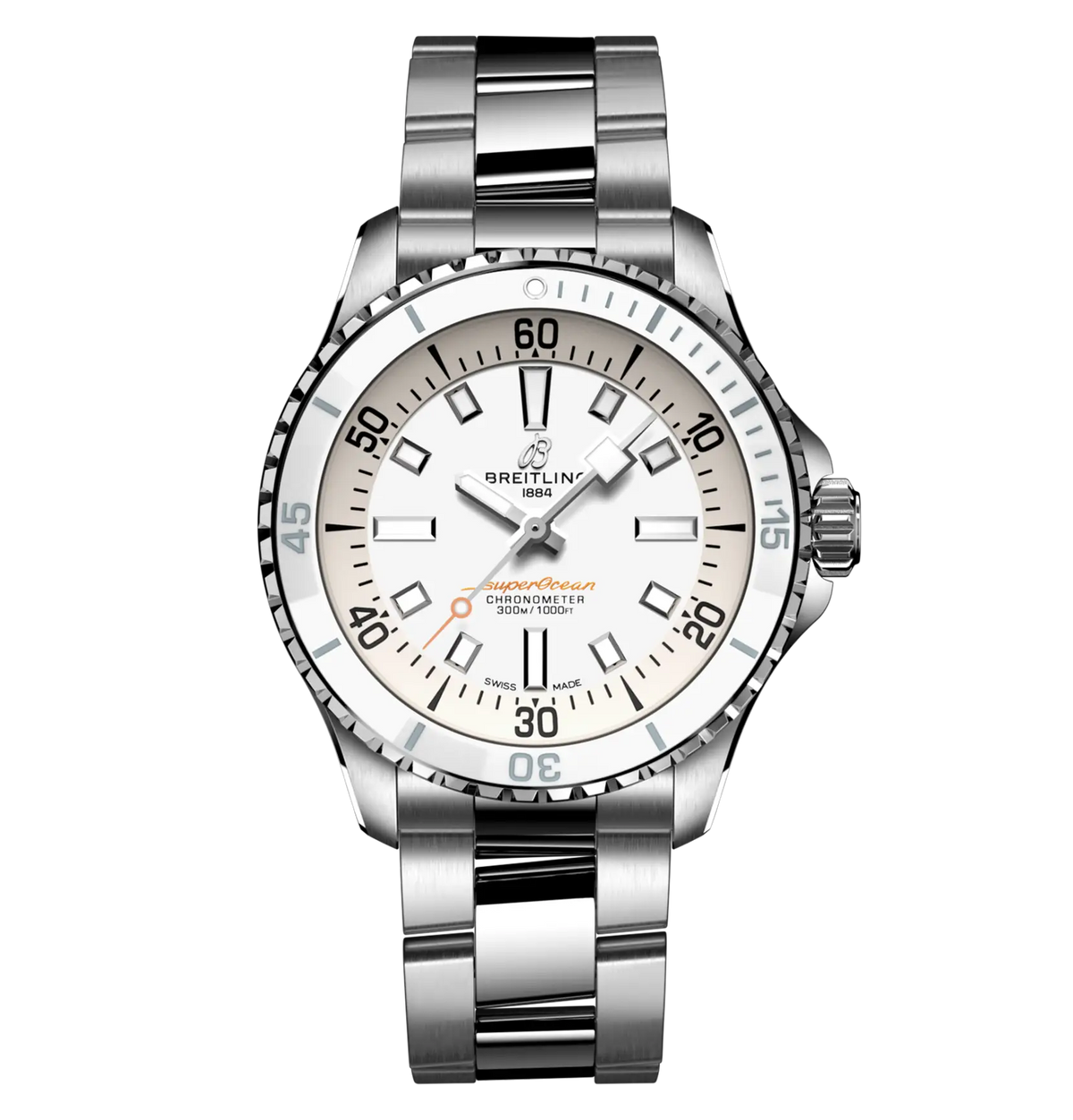 BRT Superocean Automatic 36 Watch with White Dial
