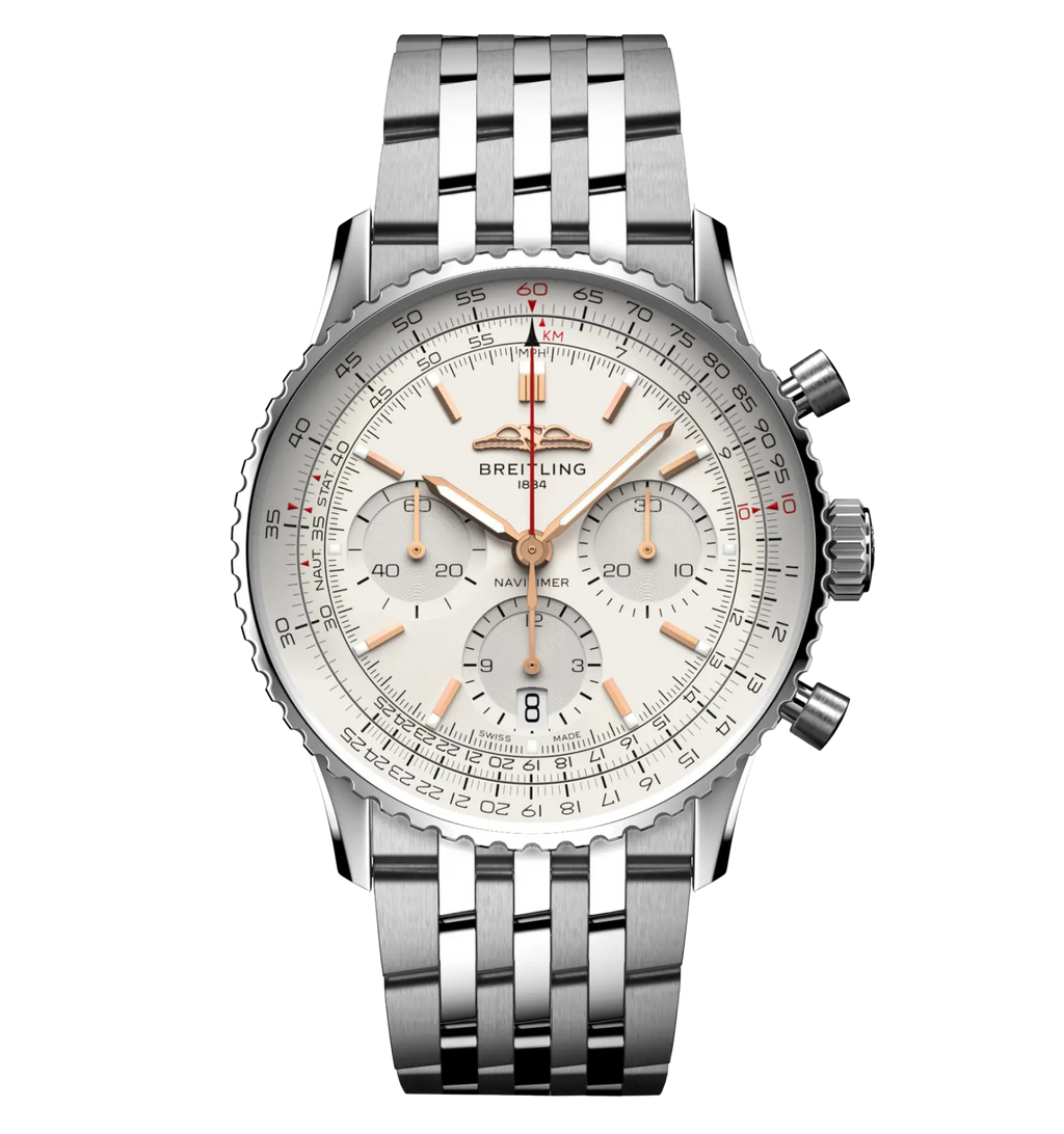 BRT Navitimer B01 Chronograph 41 Watch with Ivory Dial