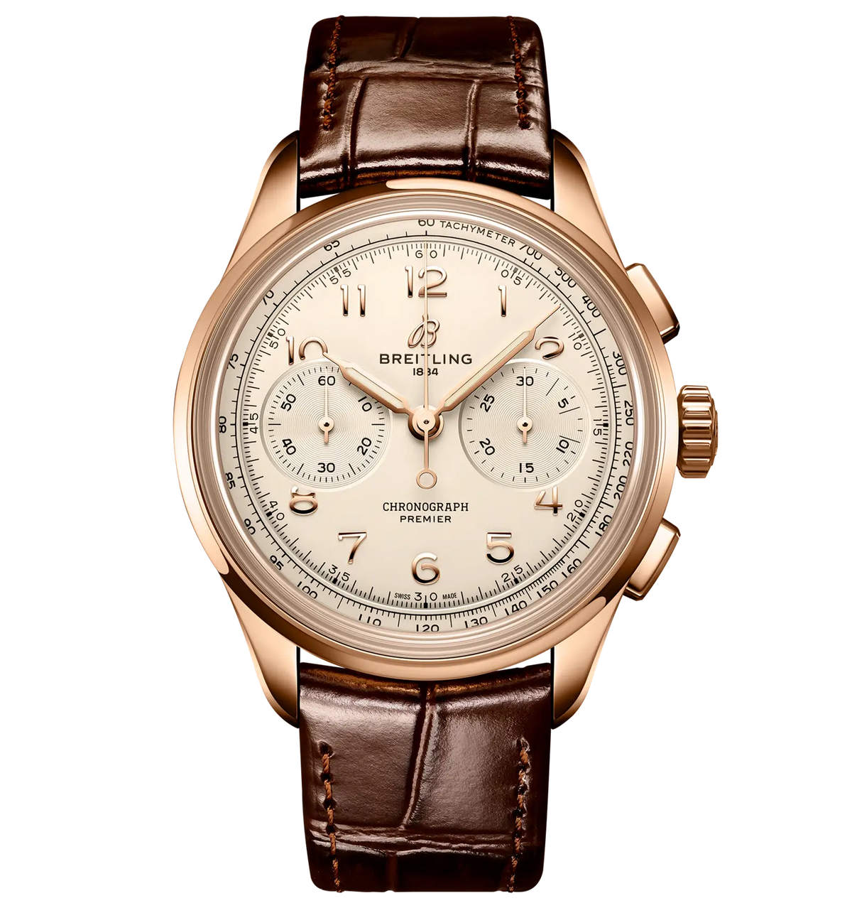 BRT Premier B09 Chronograph 40 Watch with Cream Dial