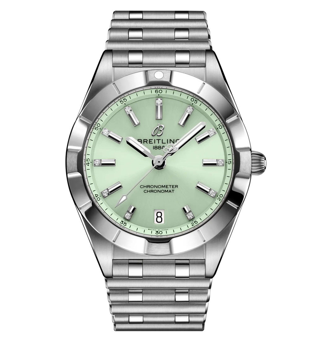 BRT Chronomat 32 Watch with Seafoam Green Dial