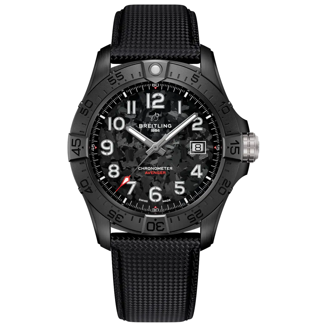 BRT Avenger Automatic 42 Night Mission Watch with Carbon Dial