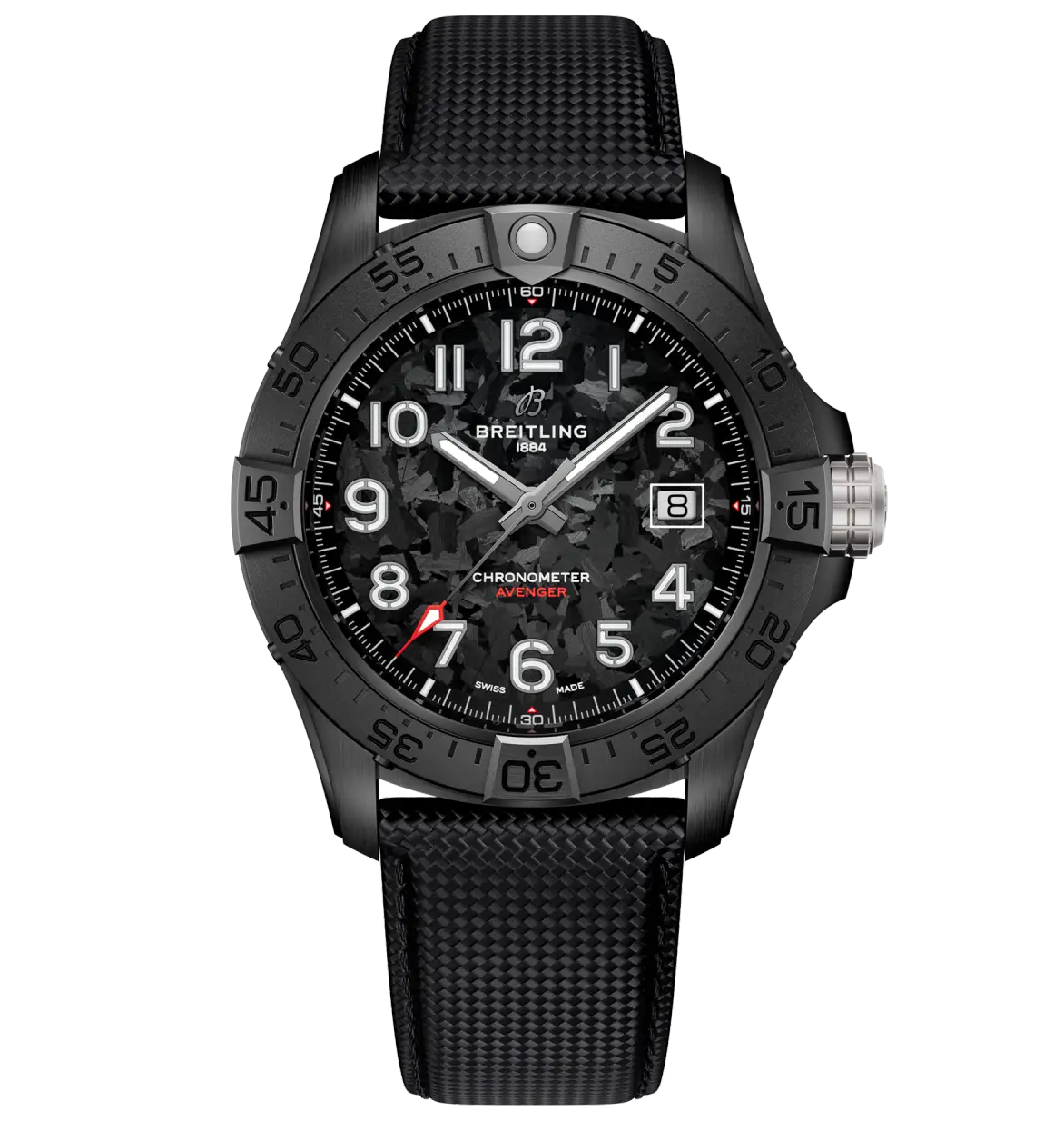 BRT Avenger Automatic 42 Night Mission Watch with Carbon Dial