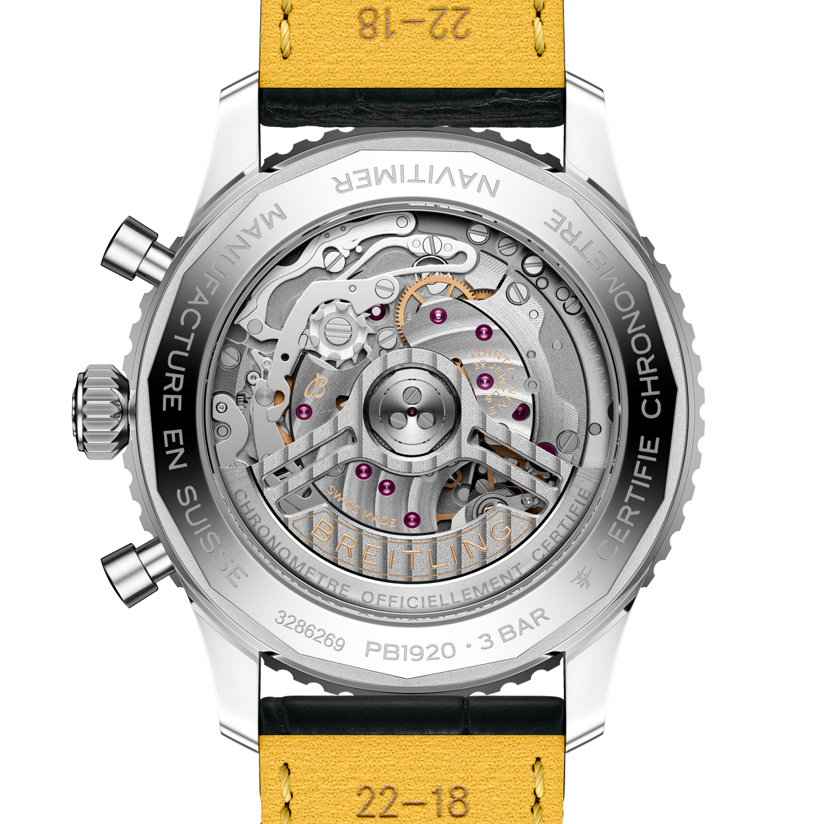 BRT Navitimer B19 Chronograph 43 Perpetual Calendar Watch with Leather Strap