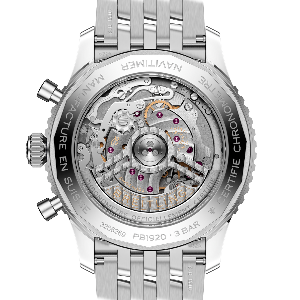 BRT Navitimer B19 Chronograph 43 Perpetual Calendar Watch with Stainless Steel Bracelet