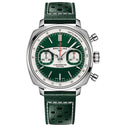 BRT Top Time B01 Racing 38mm Watch with Green Leather Strap, Limited Edition