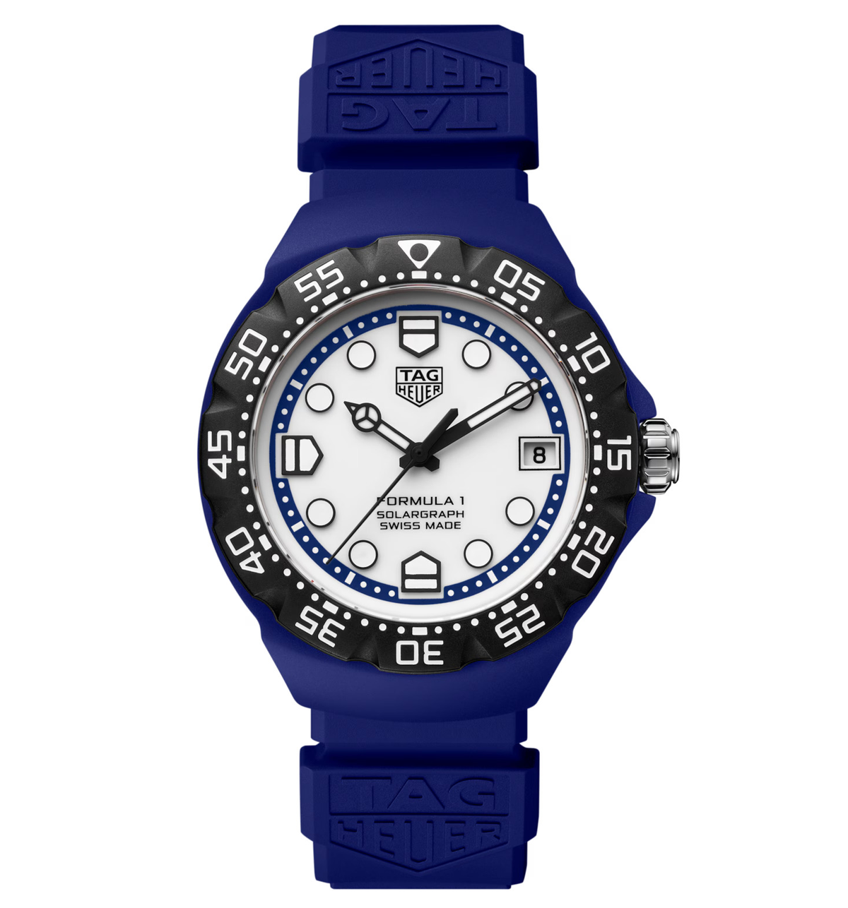 TGHR Formula 1 Solargraph Watch with Blue Rubber Strap, Limited Edition