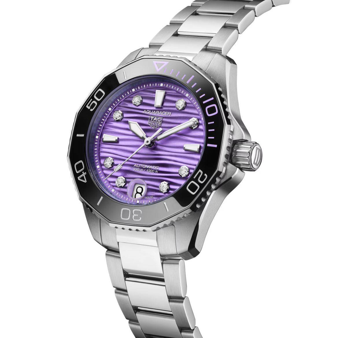 TGHR Aquaracer Professional 300 Date Watch with Diamonds