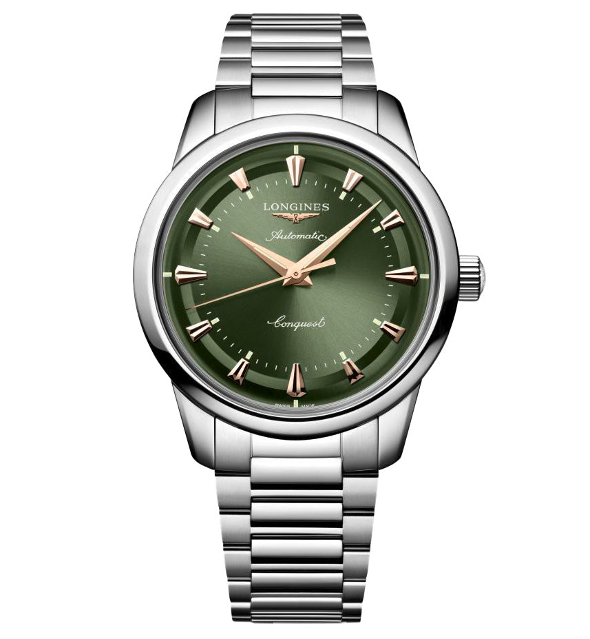 LNGS Conquest Heritage 40mm Watch with Green Dial