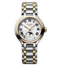 LNGS PrimaLuna Moonphase 34mm Watch with Mixed Metals Bracelet