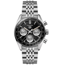TGHR Carrera Chronograph Watch with Brushed Black Dial