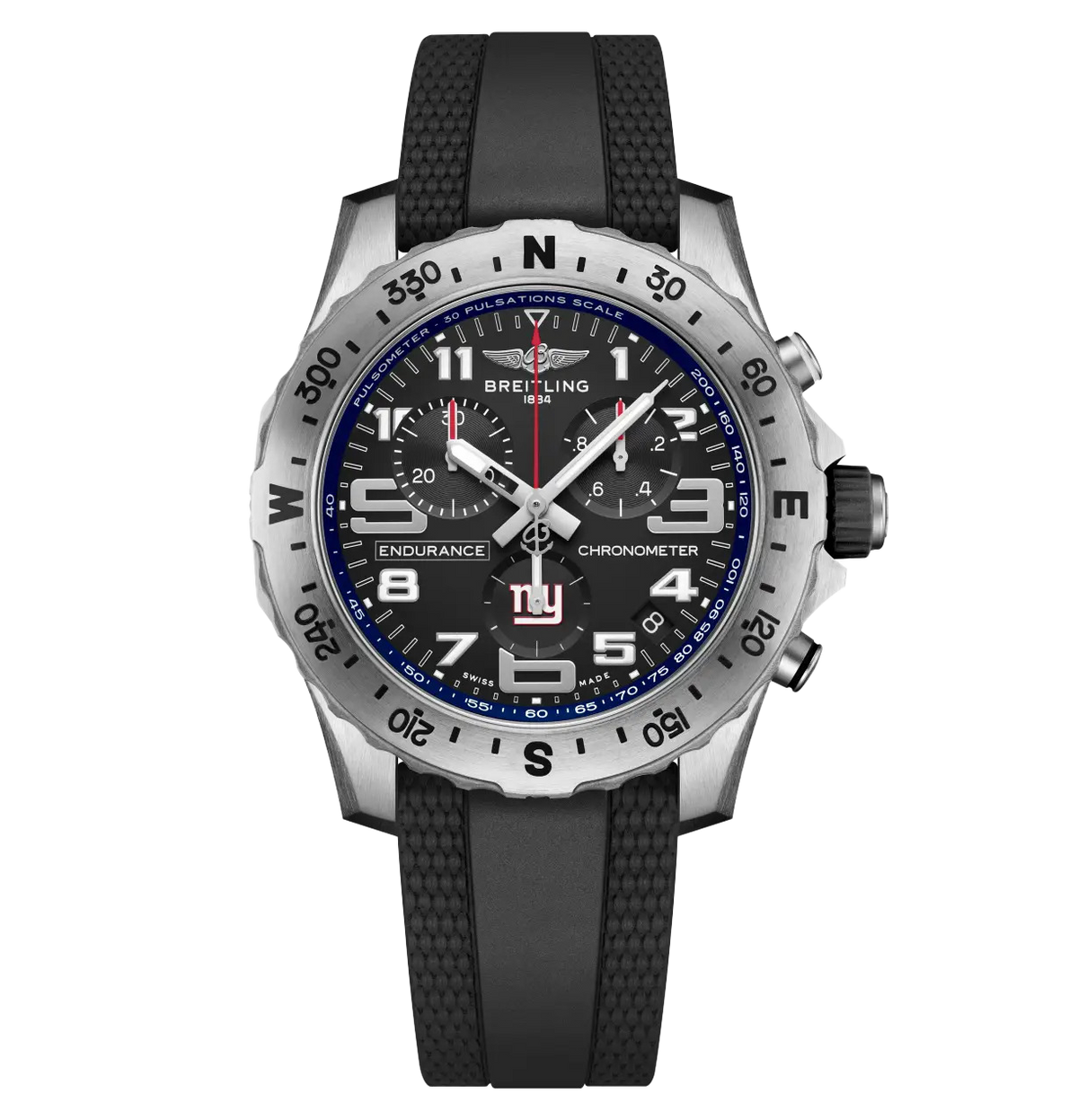 BRT Professional Endurance Pro 44 NFL New York Giants Edition with Rubber Strap