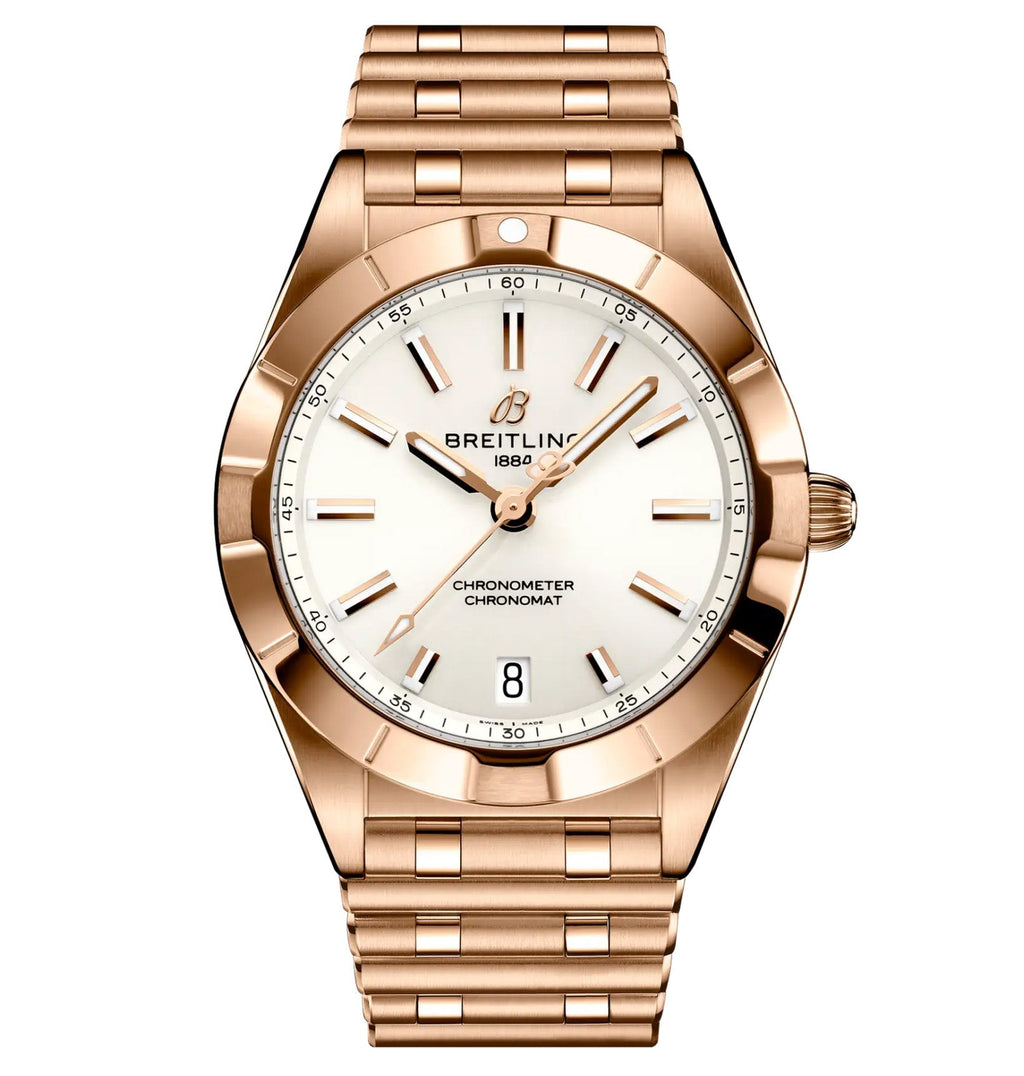 BRT Chronomat 32mm Watch with 18K Red Gold Bracelet