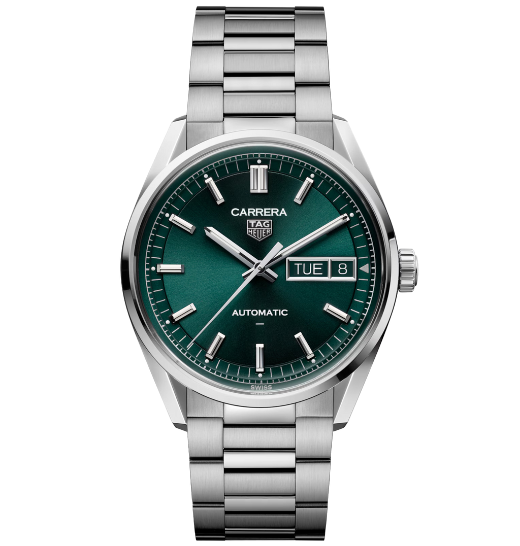 TGHR Carrera Day-Date Watch with Deep Green Dial