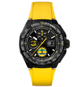 TGHR Formula 1 Chronograph X Senna Watch with Yellow Rubber Strap