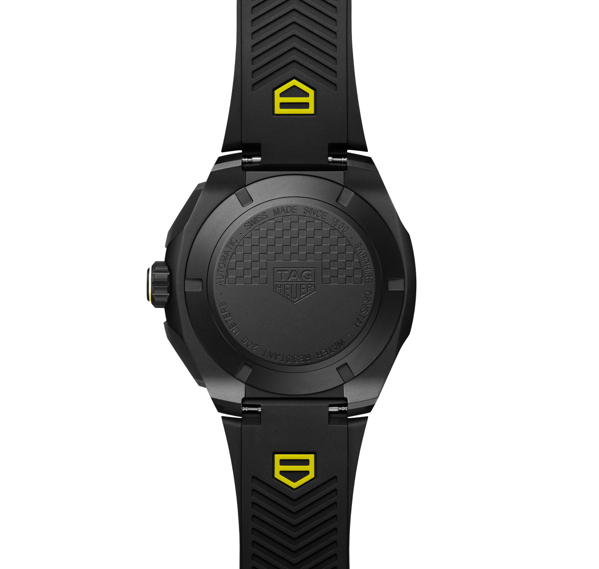 TGHR Formula 1 Chronograph Watch with Black and Yellow Rubber Strap