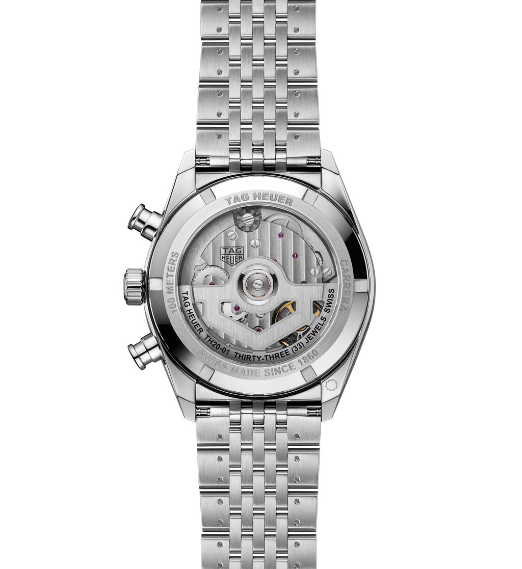 TGHR Carrera Chronograph Watch with Stainless Steel Bracelet