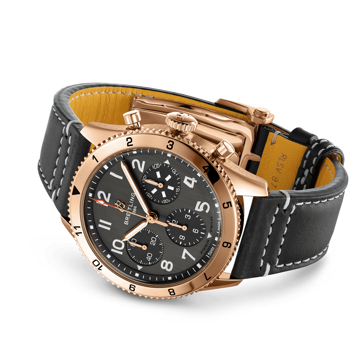 BRT Classic AVI Chronograph 42 P-51 Mustang Watch with Black Dial