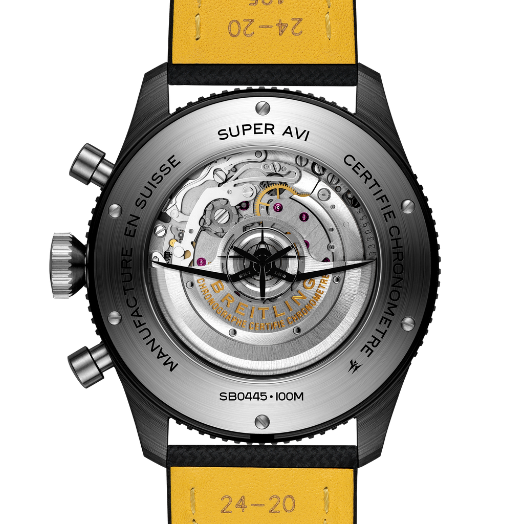 BRT Super AVI B04 Chronograph GMT 46 Tribute To Vought F4U Corsair with Black Strap
