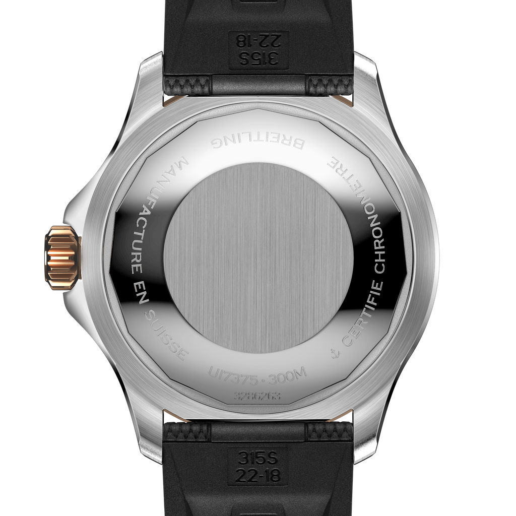 BRT Superocean Two-Tone Black on Rubber Watch, 42mm
