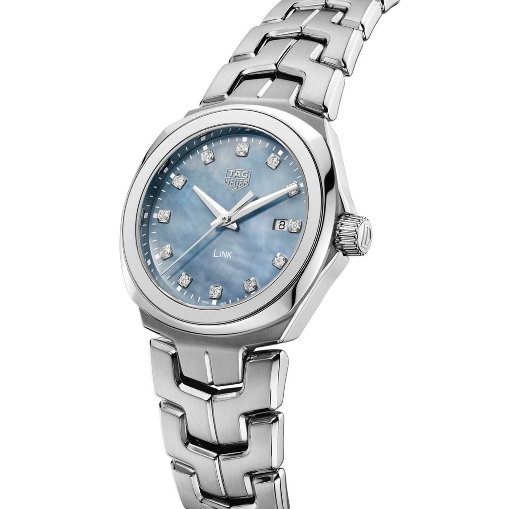 TGHR Link Ladies' Grey Mother-of-Pearl Diamond Dial Watch