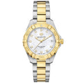 TGHR Aquaracer Ladies' Quartz Movement White Mother-of-Pearl Dial Watch with Diamond Indexes