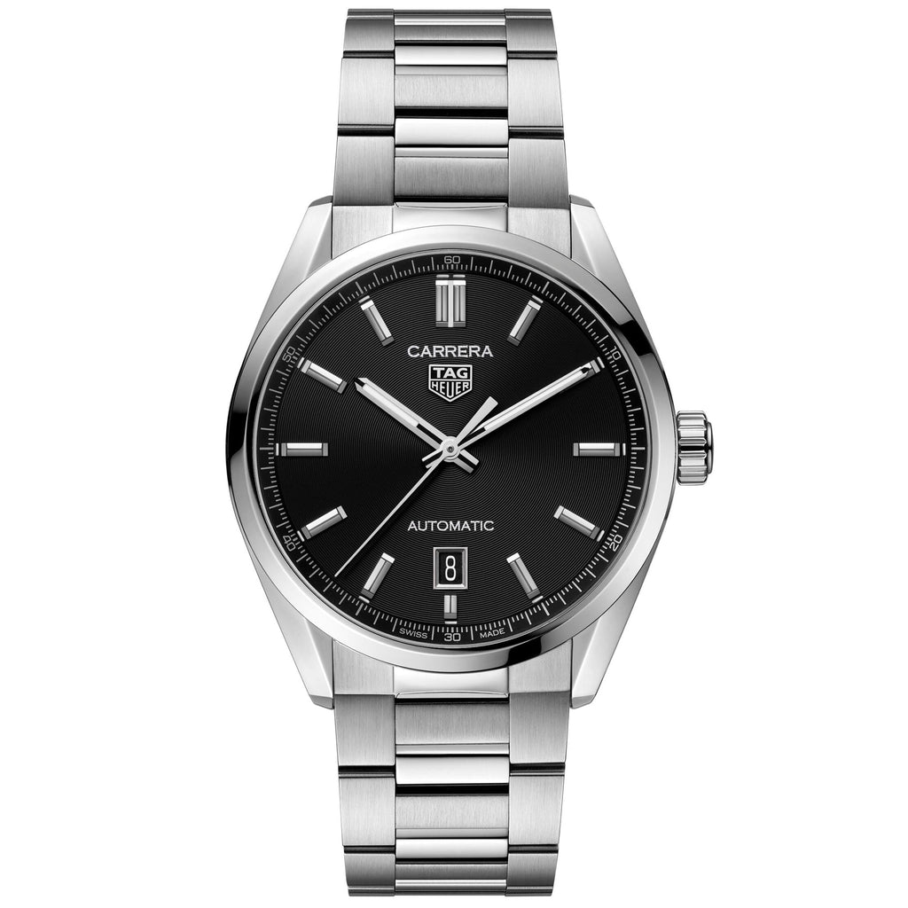 TGHR Carrera Calibre 5 Automatic Men's Black Dial Watch, 39mm