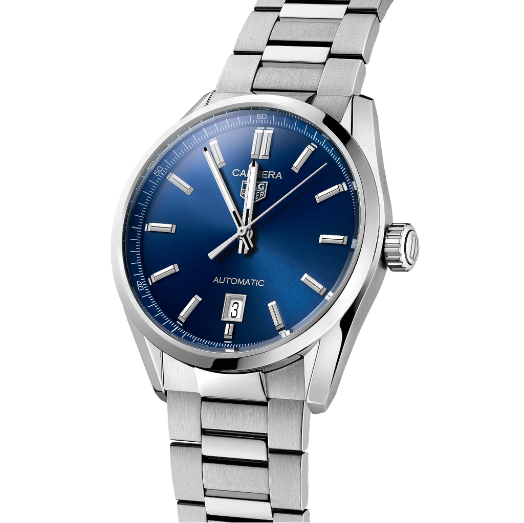 TGHR Carrera Calibre 5 Automatic Men's Watch Blue Dial & Steel Watch, 39mm