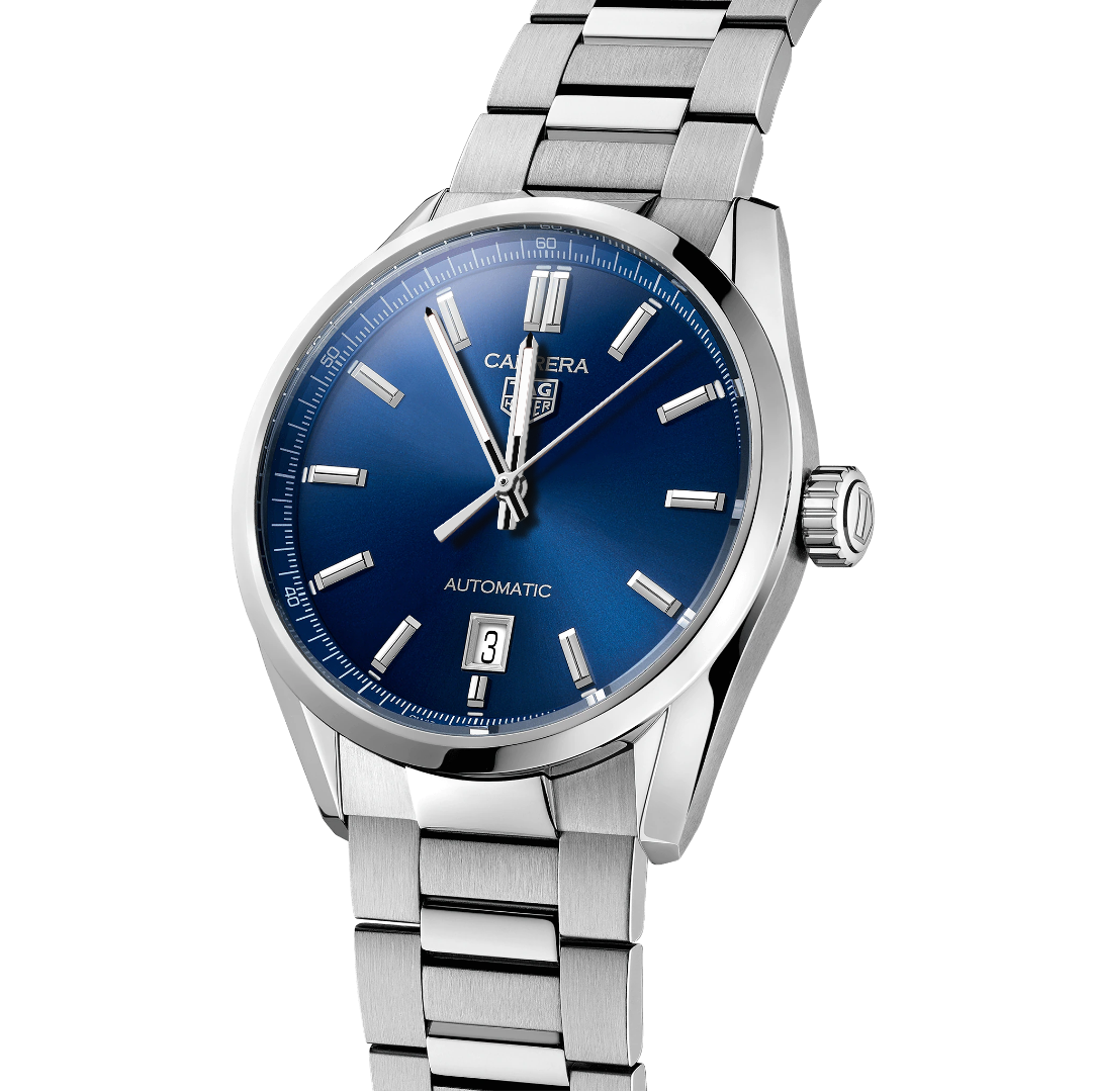 TGHR Carrera Calibre 5 Automatic Men's Watch Blue Dial & Steel Watch, 39mm