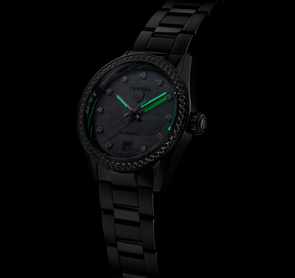 TGHR Carrera Date Watch with Stainless Steel Bracelet