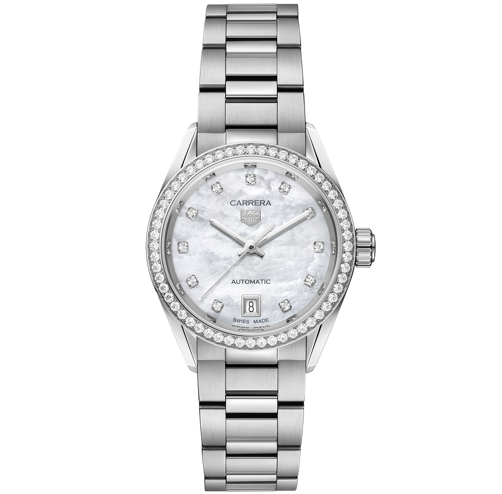 TGHR Carrera Date Watch with Stainless Steel Bracelet