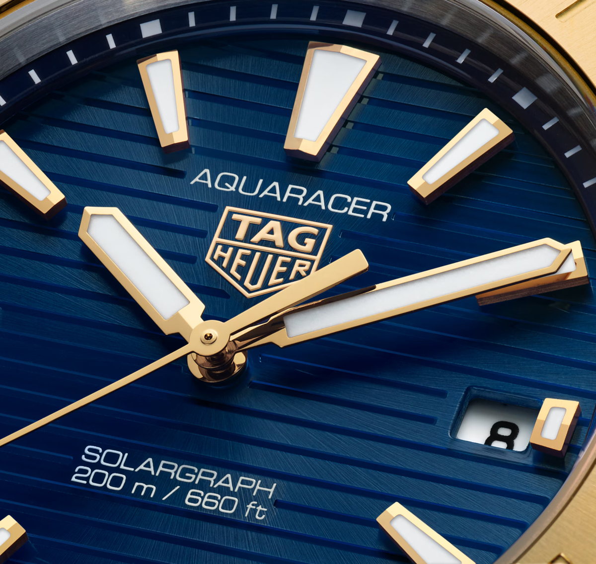 TGHR Aquaracer Professional 200 Solargraph Watch with Deep Blue Dial
